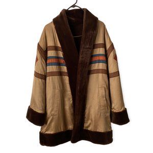 Vintage Faux Fur Coat Illusion by Sherry Cassin Beautiful Condition Reversible